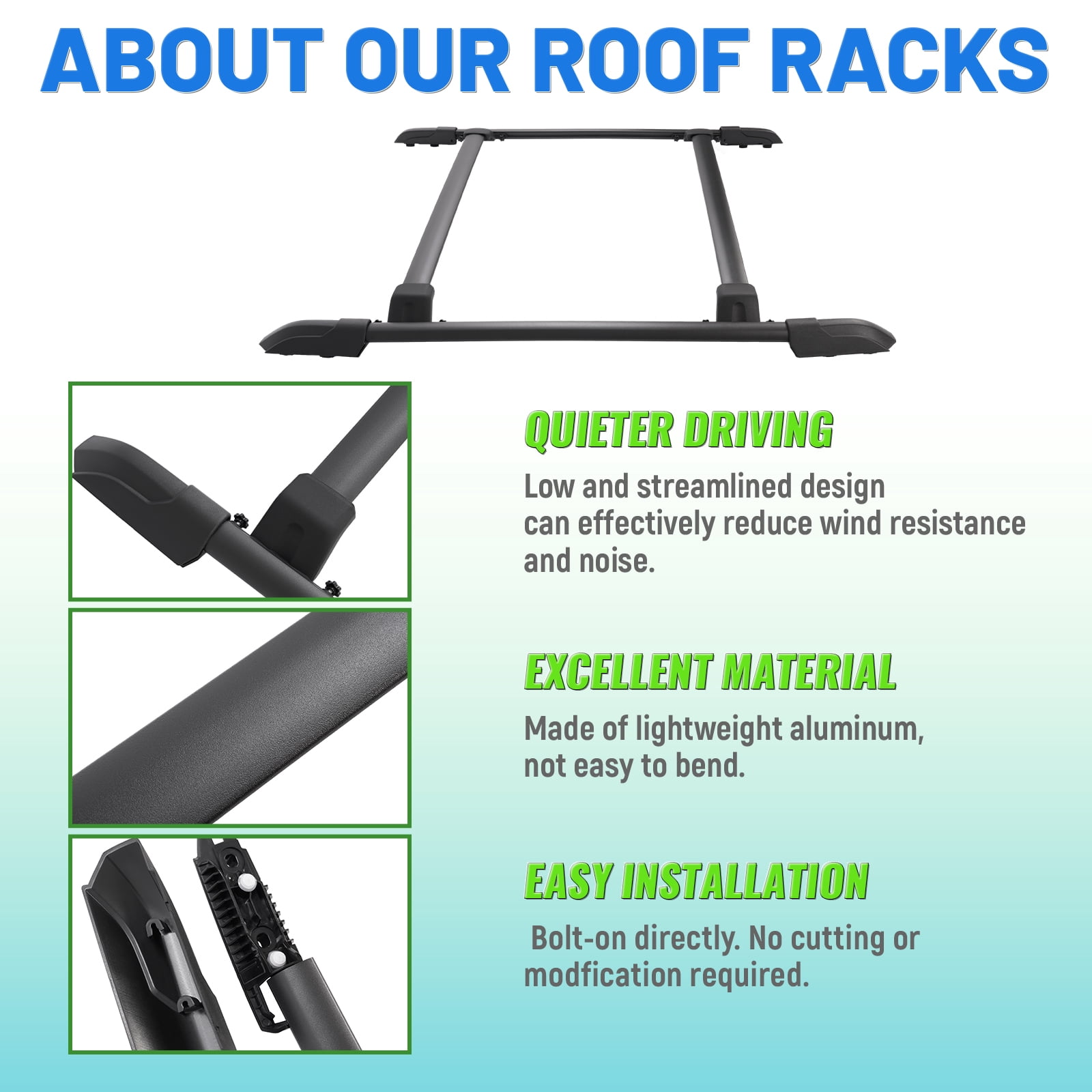Kojem Roof Rack Cross Bar and Side Rail Fit for 2009-2015 Honda Pilot  Luggage Cargo Ladder Crossbars Bike Load Rail