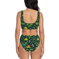 thumbnail image 3 of Daiia Dinosaurs Women's Bikini Set Two Piece Swimsuit High Waisted Bikini Adjustable Straps Bikini Perfect for Beach, Pool, and Summer Vacation-Small, 3 of 9