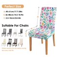 thumbnail image 6 of Artistic Floral Dining Chair Covers Set of 4 Colorful Botanical Print Washable Polyester Stretch Slipcovers Removable Seat Protector for Modern Home Decor, 6 of 7