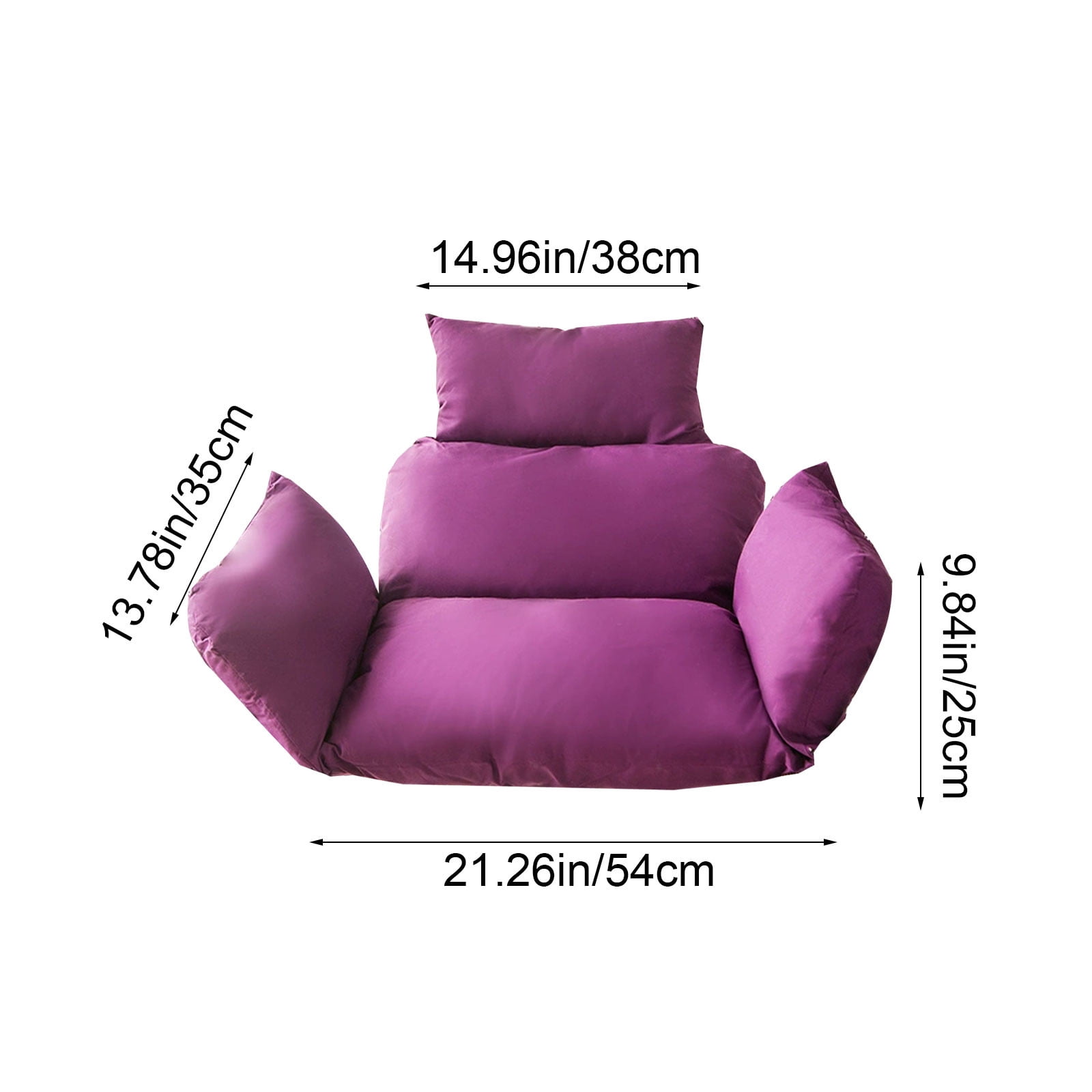 geerera Thickened Egg Chair Cushion Replacement, Hanging Basket Seat Cushion Pillow,Hammock Swing Chair Cushion, for Indoor & Outdoor Hanging Chairs, Porch, Patio