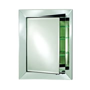 Afina Radiance Single Door Contemporary Medicine Cabinet- Large
