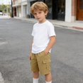 thumbnail image 7 of ATOGUTA Boy Workout Shorts Size 4T-15 Kids Athletic Basketball Shorts Casual Elastic Waist Summer Clothes with Pockets Khaki, 7 of 7