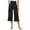 Black, variant on Chbgutlmr Womens Capri Pants High Waisted Loose Cropped Summer Casual Straight Leg Yoga Pants Pockets