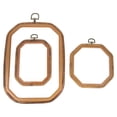 thumbnail image 4 of Raindrops 3pcs Light Brown Octagonal Plastic Embroidery Hoops for Sewing and Craft Projects, PP Material, 4 of 8