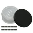 thumbnail image 3 of Contenedor de polvo facial, tapa negra reutilizable de plástico 10 piezas de jarras de polvo sueltas vacías para subpackage para maestra, 3 of 7