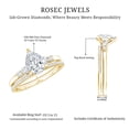 thumbnail image 5 of Rosec Jewels Certified Lab Grown Diamond Wedding Ring Set - EF-VS Quality - Ready To Gift, 14K Yellow Gold, US 7.50, 5 of 8