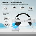 thumbnail image 2 of Base de carga rápida 2 en 1 para Meta Quest 3 y Quest 3S: incluye 2 baterías recargables, carga el casco y los mandos de VR, compatible con los accesorios de Quest 3/3S, 2 of 7