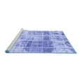 thumbnail image 2 of Ahgly Company Machine Washable Indoor Round Abstract Blue Modern Area Rugs, 6' Round, 2 of 4