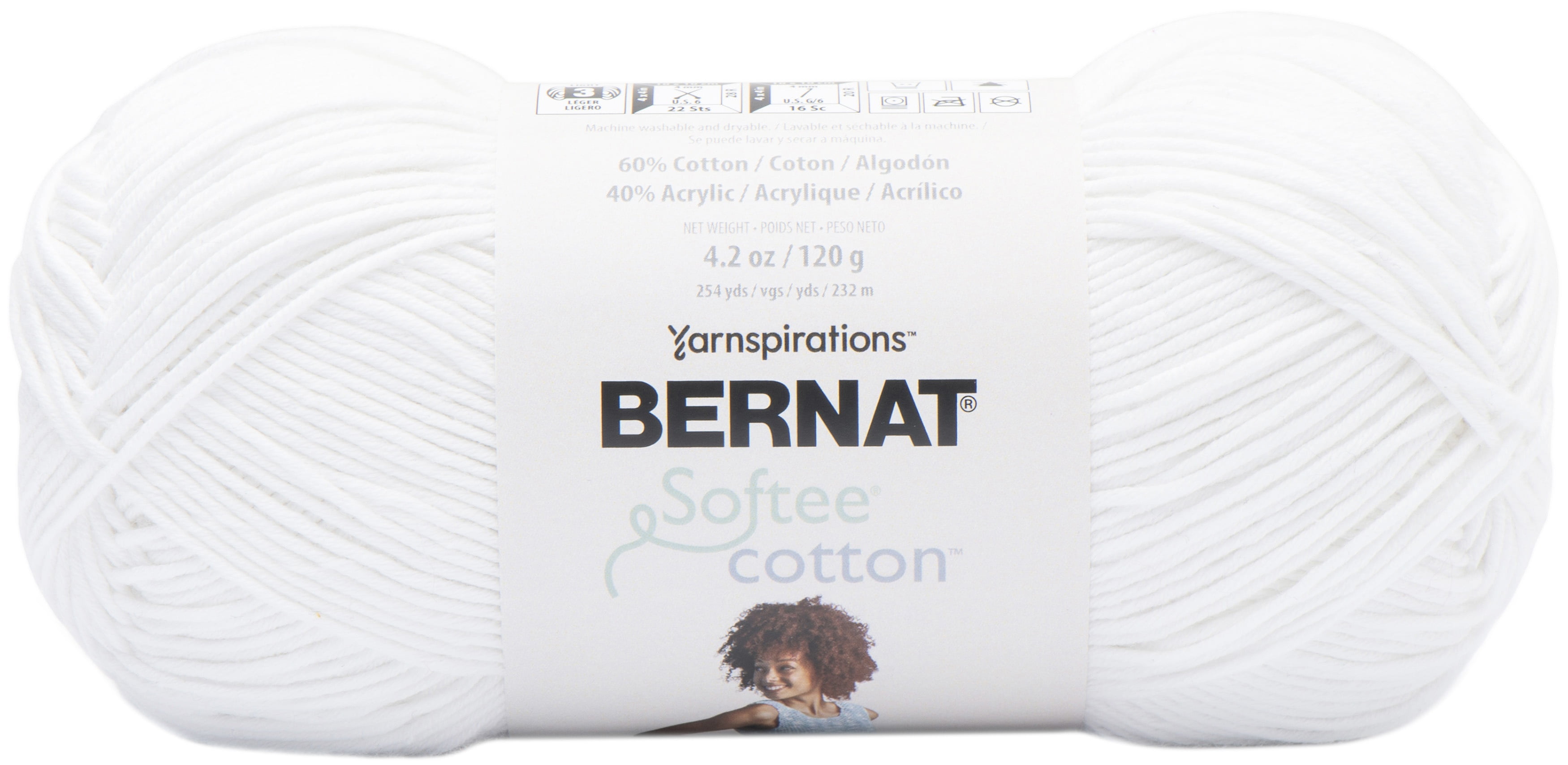 Bernat Softee Cotton YarnClear White