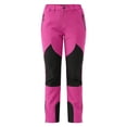 thumbnail image 5 of Women's Color Block Ski Pants, Hiking Pants with Zippered Pockets, Soft Warm Winter Pants for Outdoor Sports, Skiing, Snow and Casual Athleisure Wear Hot Pink XXL, 5 of 7