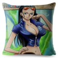 thumbnail image 3 of Fundas de cojín cuadradas con estampado colorido de One Piece de Anime japonés para decoración del hogar, 3 of 5