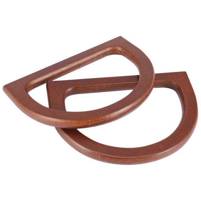 4PCS D-Shaped Wooden Purse Handles, Wood Replacement Handles for DIY Bag Purse Handbags Totes Clutch