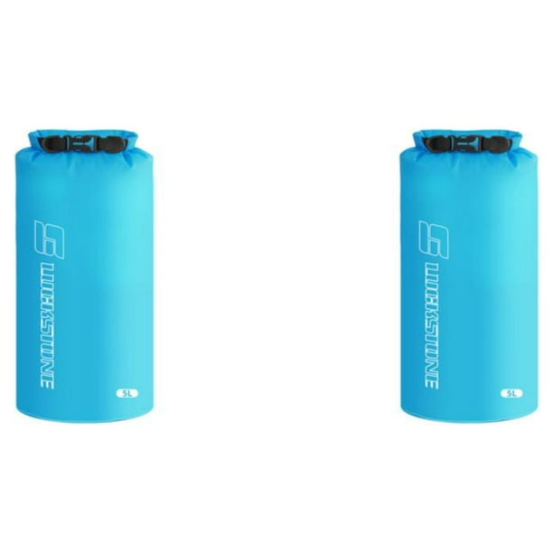 Advancent Bolsa seca Saco Bolsa Paquete Bolsa de almacenamiento de ropa al aire libre para kayak Pesca Deportes Playa Equipo de campamento Azul Azul (5L) 2Conjunto