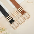 thumbnail image 7 of Women's Leather Belts Plus Size Fashion Ladies Waist Belt for Jeans Pants Dress with Metal Gold Buckle 1 Pack, 7 of 7