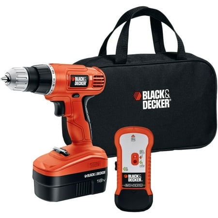 BLACK+DECKER™ GCO18SFB 18V NiCAD Cordless Drill + Stud Finder & Bag