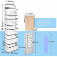 thumbnail image 3 of Over The Door Organzier,5 Pockets Hanging Storage Shelves,foldable Over Door Storage, 3 of 5