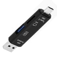 thumbnail image 1 of Adaptador USB 5 en 1 AIIUSB 1 Pza Negro Salidas Micro-USB USB 2.0 Compatible Tipo-C Entradas USB Micro SD, 1 of 2