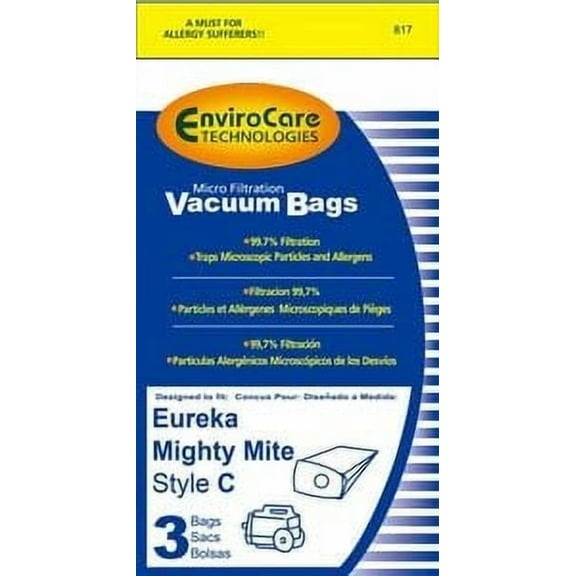 Compatible with Eureka C Mighty Mite Series 3000, 3100 Vacuum Bags - Generic - 3 pack