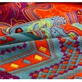 thumbnail image 4 of Botoutin Bohemian 3-Pieces Multicolored Red Striped Ethnic Mandala Duvet Bedding Sets, King, 4 of 7