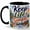 Black, variant on Keep Life Simple Coffee Mug, Lake Cabin Canoe and Sunset Mountain Design, 11 oz Ceramic Cup
