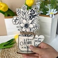 thumbnail image 3 of Mother's Day Card Gift for Mom Birthday Card Wood Flower Bouquet Card DIY, 3 of 9