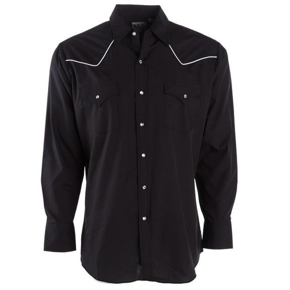 Men's Contrasting Piped Yoke Western Shirt - 15202980-89