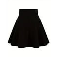 thumbnail image 4 of RUTAYY Women Gothic Punk Plaid Pleated High Waisted Short A-Line Flare Mini Skirt Solid Color Casual Travel Skirts, 4 of 4