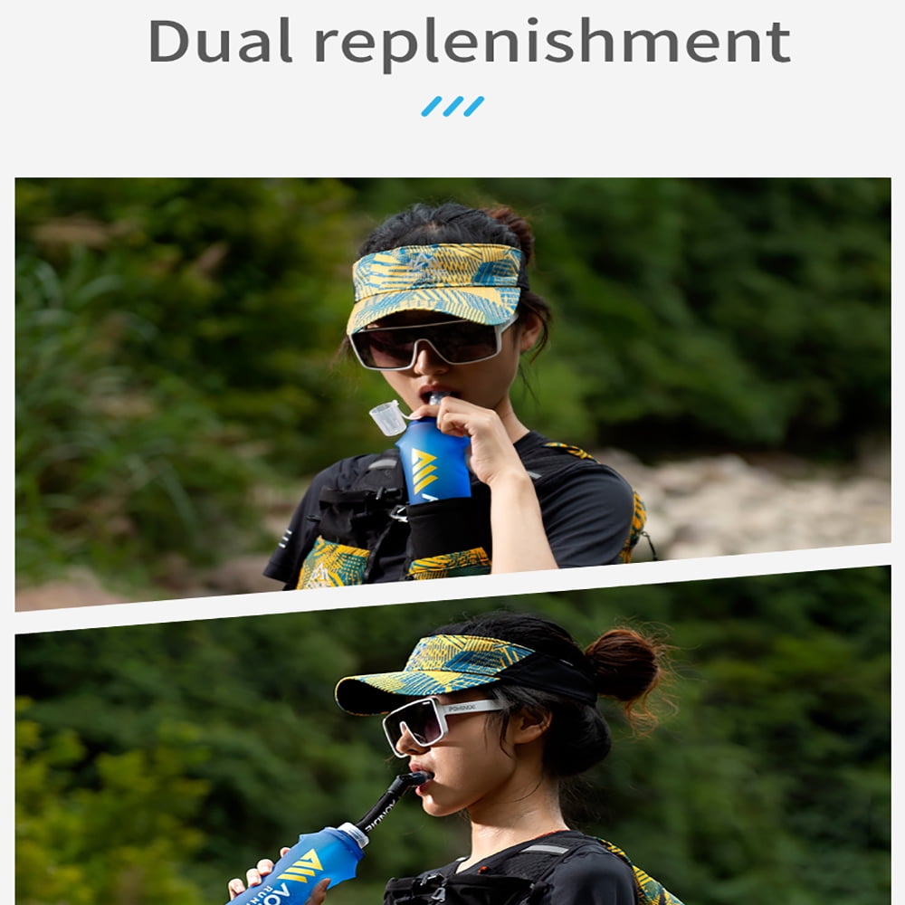 AONIJIE TPU Soft Flask Water Bottle Collapsible Running Flask for Hydration Pack, BPA Free, Wide Opening, for Outdoor Sports Hydration