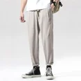 thumbnail image 3 of Pantalones cargo para hombre, rectos, negros, anchos, de alta calidad, estilo callejero, Y2k, informales, vintage, largos, estilo emo, Harajuku, 3 of 5