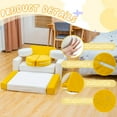 thumbnail image 6 of Baxluxe 13 Pcs Modular Kids Play Couch,Toddler Couch Kids Sofa,Child Sectional Sofa,Bedroom and Playroom Furniture for Toddlers,Convertible Foam and Floor Cushion for Boys and Girls,Yellow, 6 of 9