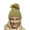 Latte, variant on Faux Fur Pom Pom Beanie Hat Slouchy Solid Plain Knit Unisex Stretches to Fit Most