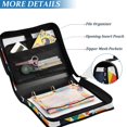 thumbnail image 3 of FORMRS Zipper Binder with Shoulder Strap 1.5-inch Ring 500 Sheet Capacity File Bag, Red Triangles, 3 of 5