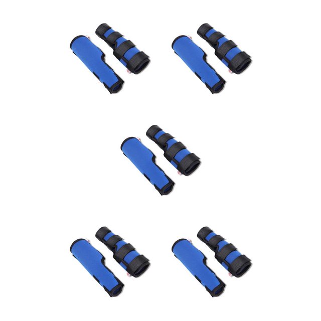 Methold 1 par de protectores de piernas para mascotas, mangas ajustables de recuperación, soporte de rodilla, esguince, recuperación de heridas, Azul METRO 5piezas Methold CBP182353