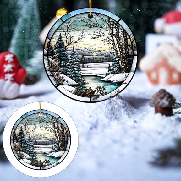 Décor de Scène de Décoration pour la Maison Ornements de Noël Suspendus Décor pour Arbres Ornement Suspendu de Noël Souvenir la Naissance du Décor Cadeau pour la Famille les Amis et
