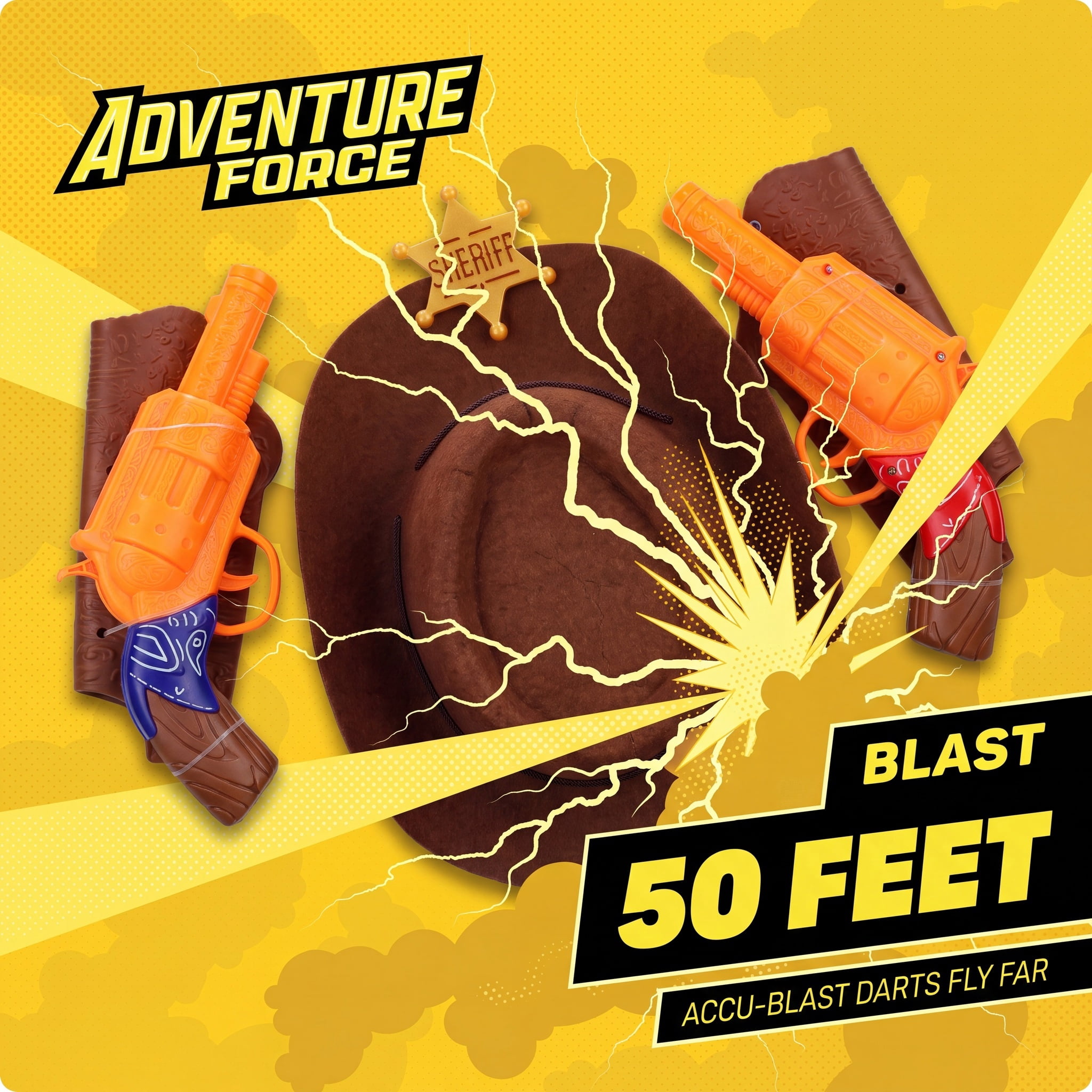 Adventure Force Outlaw Showdown Wild West Adventure Play Set, 21 Pieces