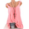 thumbnail image 5 of Honeeladyy Clearance under 5$ Women's Summer Sleeveless Tank Top, Cute Strappy Cami Tops Casual Flowy Ruffle Hem Tank Tee Shirt Loose Tunic Top, 5 of 6