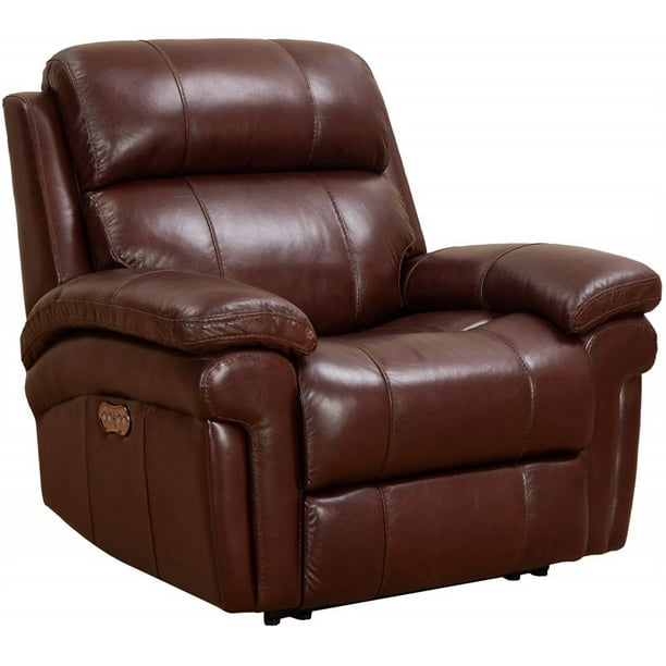 Luxe Leather Power Recliner Chair With, Leather Snuggle Recliner