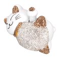 thumbnail image 1 of Estatua del Gato de la Suerte, energía Solar agitando el Brazo Lucky Cat Statue, Gato de la Suerte Innovador Fengshui Estatua China para la decoración de la Mesa del Coche(Cristal), 1 of 5