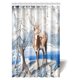 thumbnail image 1 of Cortina de Ducha ABPHQTO Alce Árbol con astas Ciervo Nieve Diseño de Invierno 120x180 cm, 1 of 2