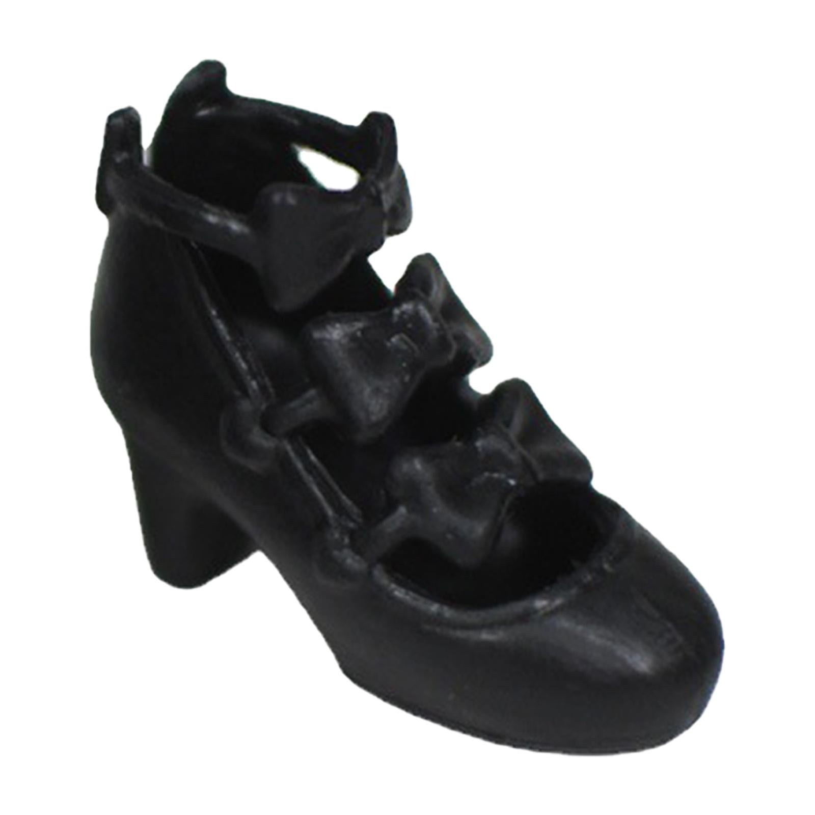 figatia 1/6 Doll Shoes Casual Shoes Easy to Wears Bow High Heel