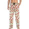 thumbnail image 4 of FREEAMG Cute Red Cherries Pajama Pants for Men, Men's Separate Bottoms, Comfortable Sleep Lounge Pj Pants, 4 of 7
