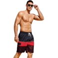 thumbnail image 1 of Traje de baño floral para hombre, secado rápido, con cordón, pantalones cortos de playa Negro y rojo CH Negro y rojo CH Xishao ropa, 1 of 2