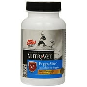Angle View: Nutri-Vet Multi-Vite Chewables for Puppies | Formulated with Vitamins & Minerals to Support Balanced Diet | 60 Count (1001085)