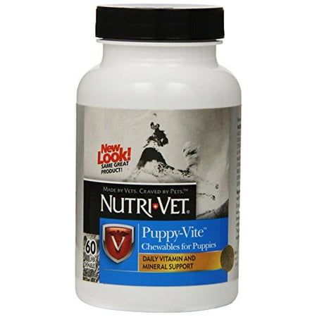 Nutri-Vet Multi-Vite Chewables for Puppies | Formulated with Vitamins & Minerals to Support Balanced Diet | 60 Count (1001085)