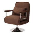 thumbnail image 1 of Sofá Plegable 2 En 1, Sillón, Sofá Cama, Ahorro De Espacio, Chaise Lounge Lavable, Color Café, 1 of 8