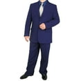 thumbnail image 3 of Stylish 2pc. Men's Regular Fit Dress Suit with 1 Free Pair of Socks - Purple 38R, 3 of 6