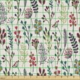 thumbnail image 2 of Ambesonne Botanical Fabric by the Yard Upholstery, Creative Leafy Branches, 1 Yard, Eggshell and Multicolor, 2 of 5