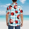 thumbnail image 6 of Disketp Hawaiian Shirts For Men,Flowers And Lady Bugs Print Mens Casual Short Sleeve Button Down Shirts Beach Shirt, 6 of 8