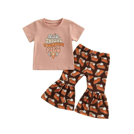 

Toddler Baby Girls Black Short Sleeve T Shirt Tops Camouflage Flared Pants Bell Bottom