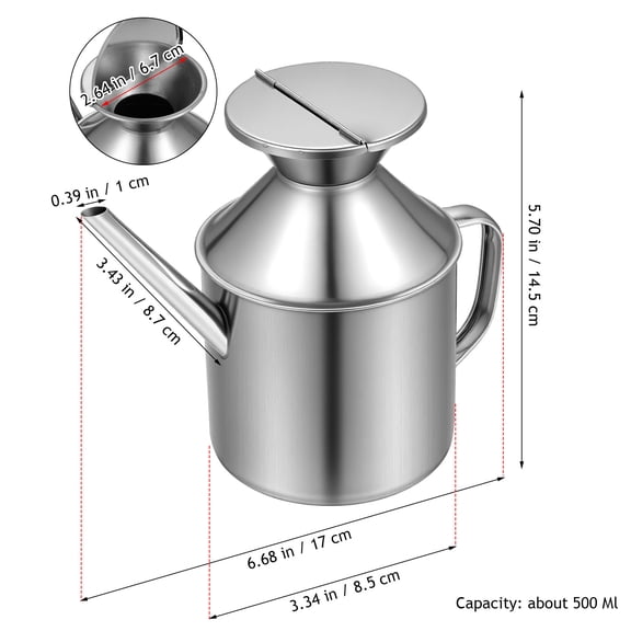 HOOWIFFY Stainless Steel Oil Dispenser Bottle Set - , Kitchen Pouring Storage Container